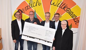 v.l.: Jürgen Wegener, Andreas Weber, Mike Woelke, Andreas Siebe und Sr. Thoma Sasse